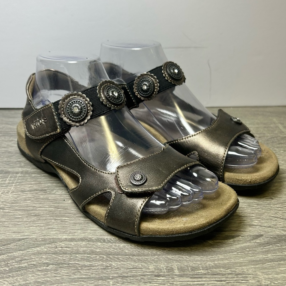 Taos Eden 2 Pewter Metallic Sandals Shoes - Women’s Size 7